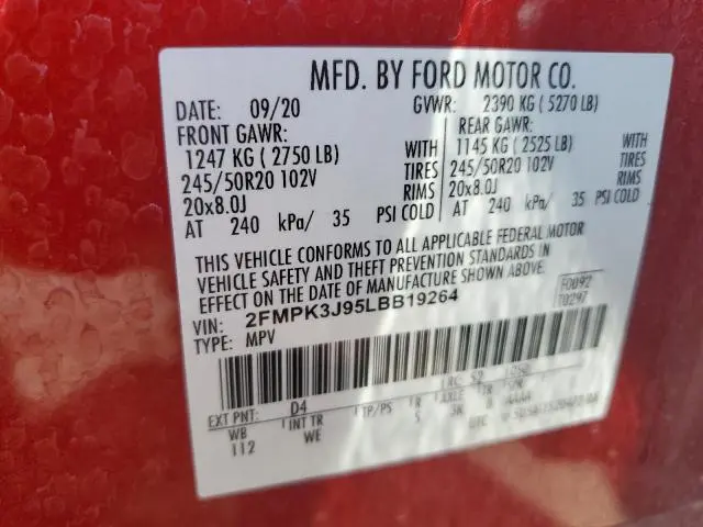 2020 FORD EDGE SEL  