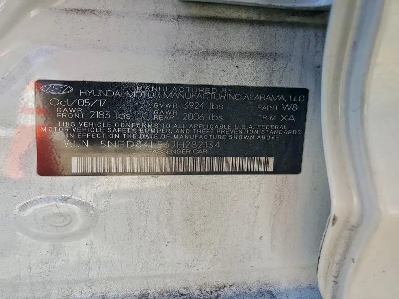 2018 HYUNDAI ELANTRA SEL  