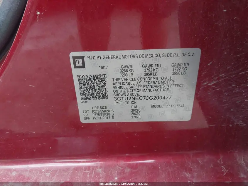 2018 GMC SIERRA 1500 SLT