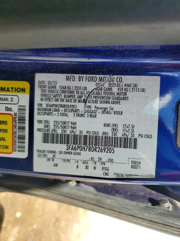 2013 FORD FUSION SE  