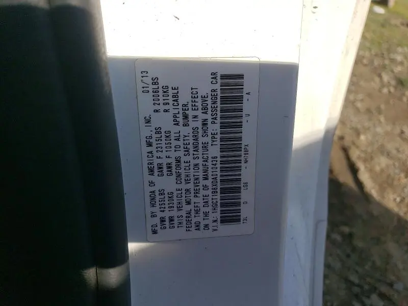 2013 HONDA ACCORD EXL  