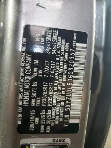 2016 HYUNDAI SANTA FE SPORT   