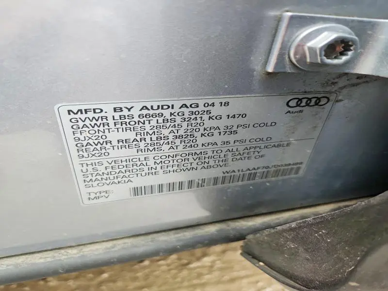 2018 AUDI Q7 PREMIUM PLUS  