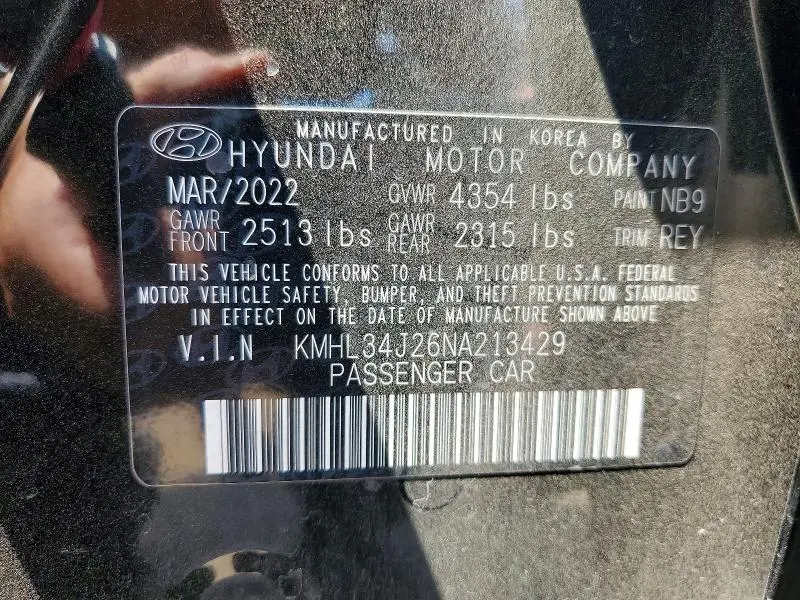 2022 HYUNDAI SONATA LIMITED  