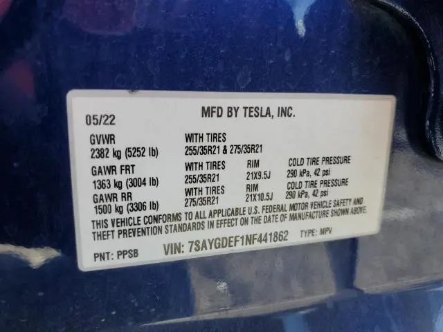2022 TESLA MODEL Y   