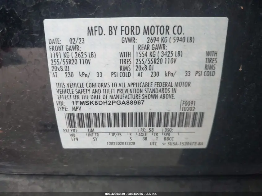 2023 FORD EXPLORER XLT