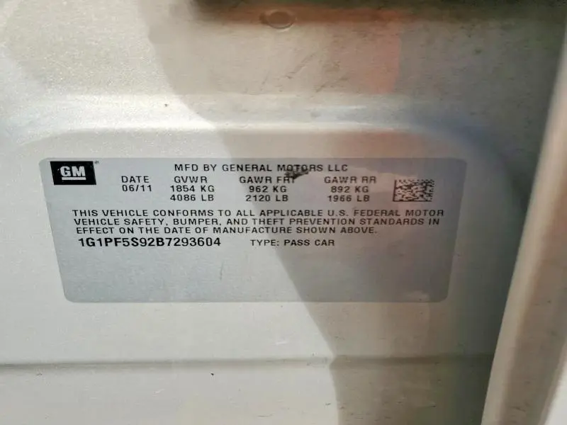 2011 CHEVROLET CRUZE LT  