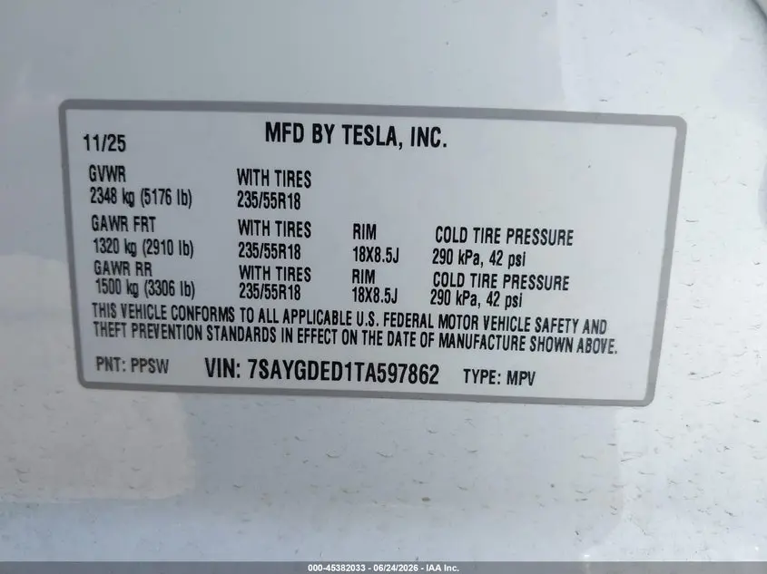 2026 TESLA MODEL Y PREMIUM REAR-WHEEL DRIVE/REAR-WHEEL DRIVE