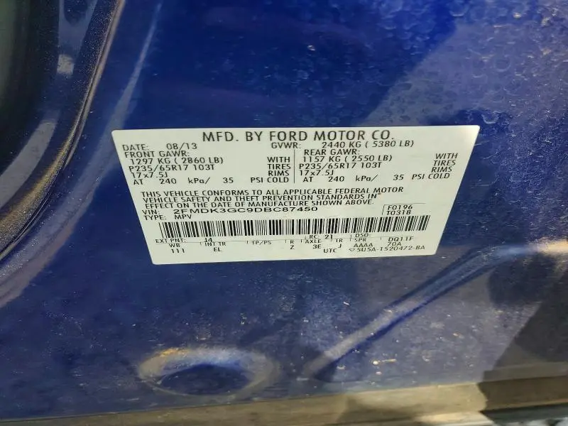 2013 FORD EDGE SE  