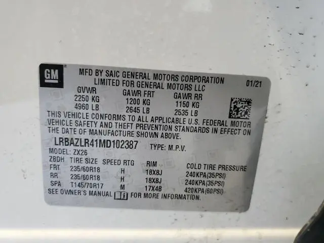 2021 BUICK ENVISION PREFERRED  