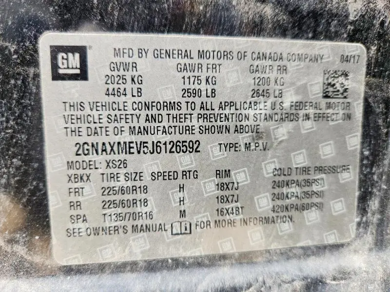 2018 CHEVROLET EQUINOX PREMIER  