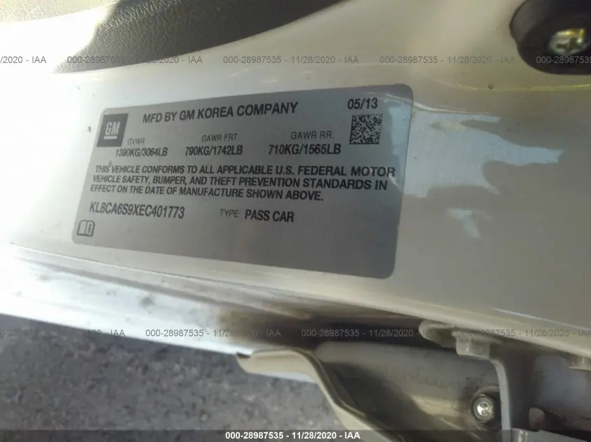 2014 CHEVROLET SPARK LS