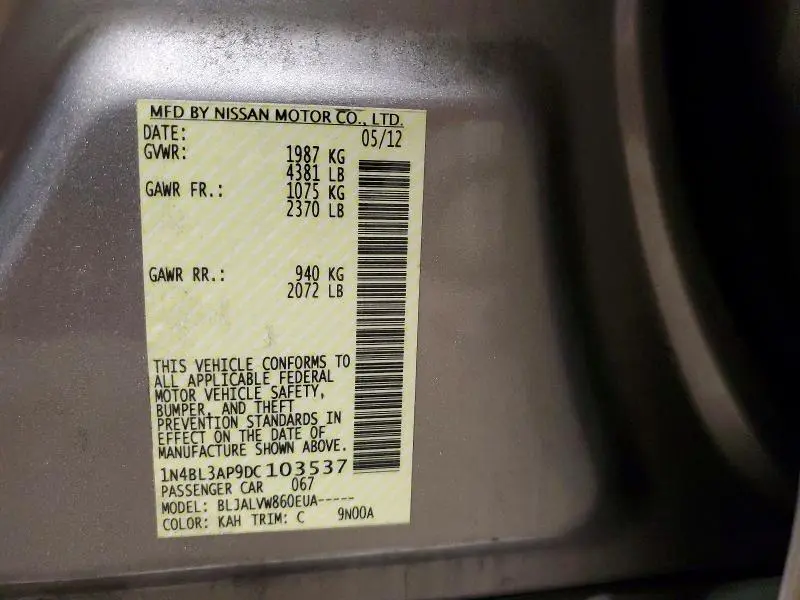 2013 NISSAN ALTIMA 3.5S  