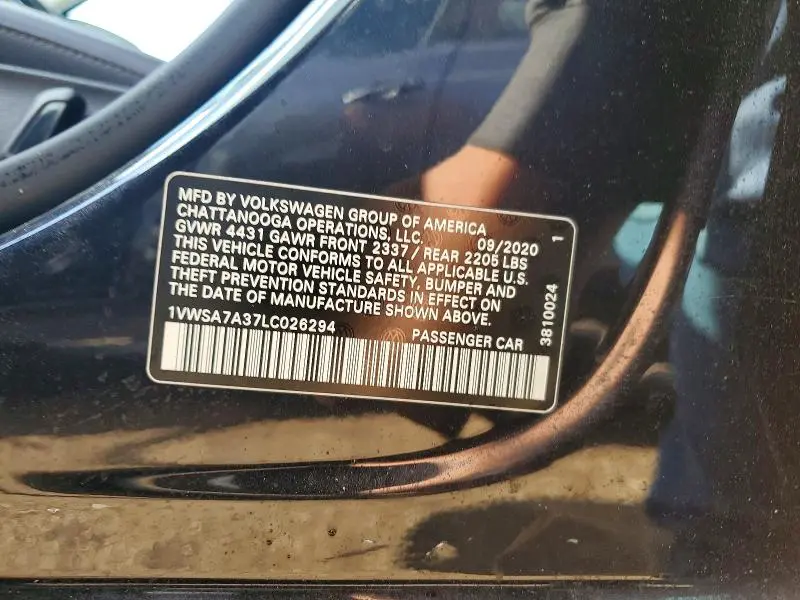2020 VOLKSWAGEN PASSAT SE  