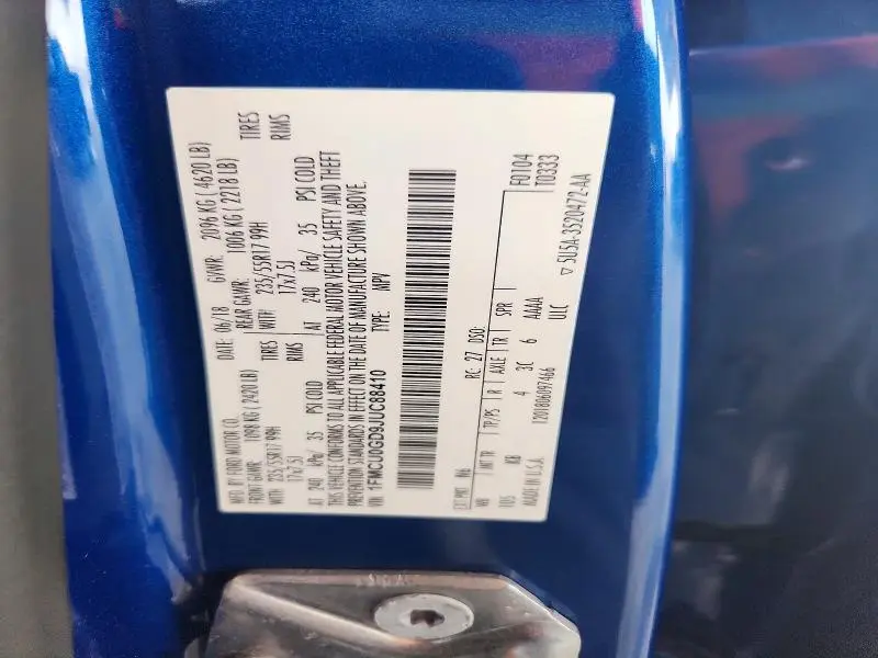 2018 FORD ESCAPE SE  