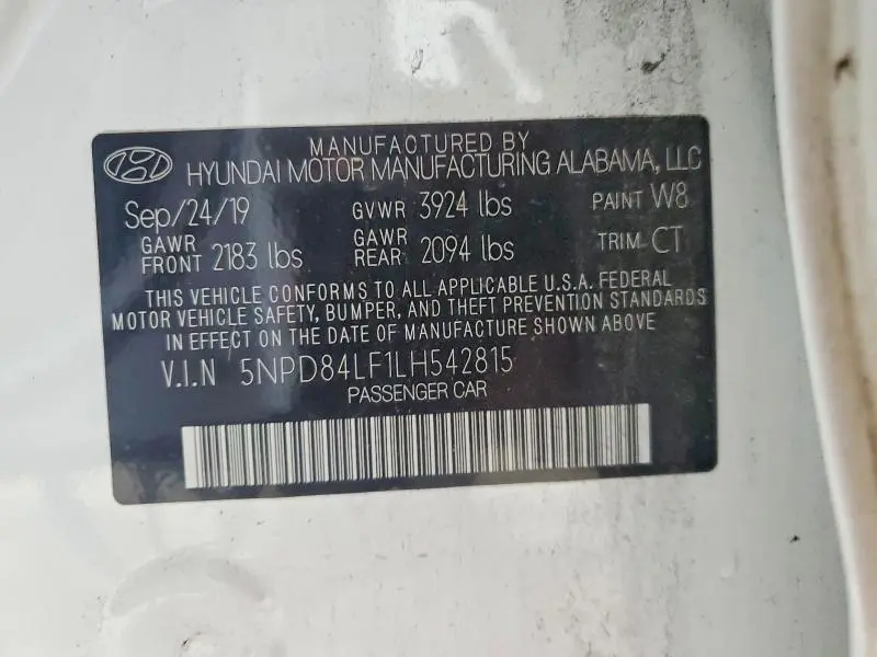 2020 HYUNDAI ELANTRA SEL  