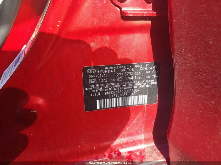 2013 HYUNDAI ELANTRA GLS