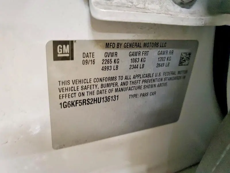 2017 CADILLAC CT6 PREMIUM LUXURY  