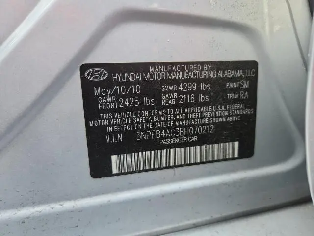 2011 HYUNDAI SONATA GLS  