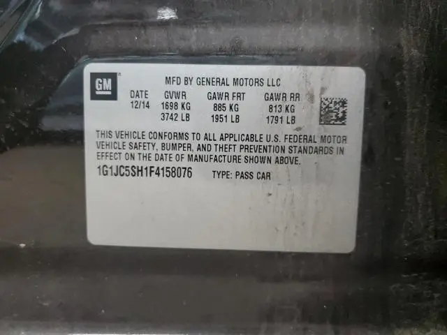 2015 CHEVROLET SONIC LT  