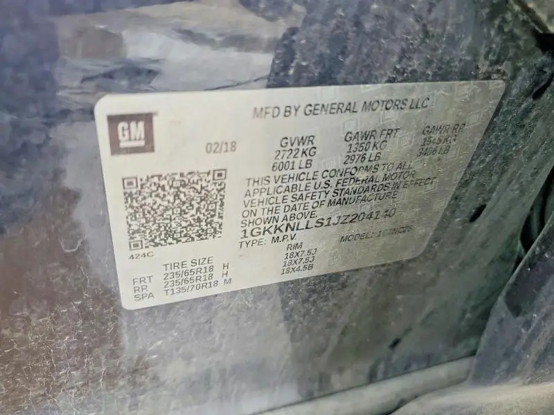 2018 GMC ACADIA SLE  