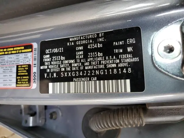 2022 KIA K5 EX  