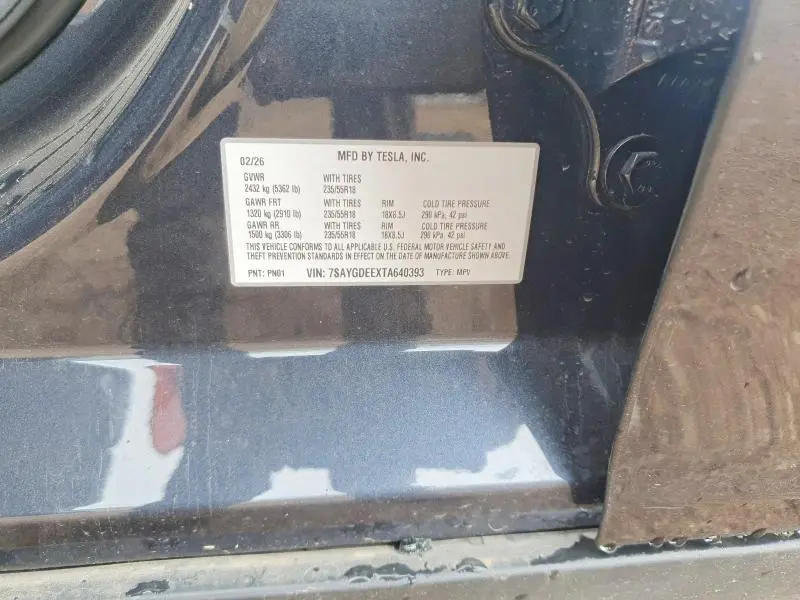 2026 TESLA MODEL Y   