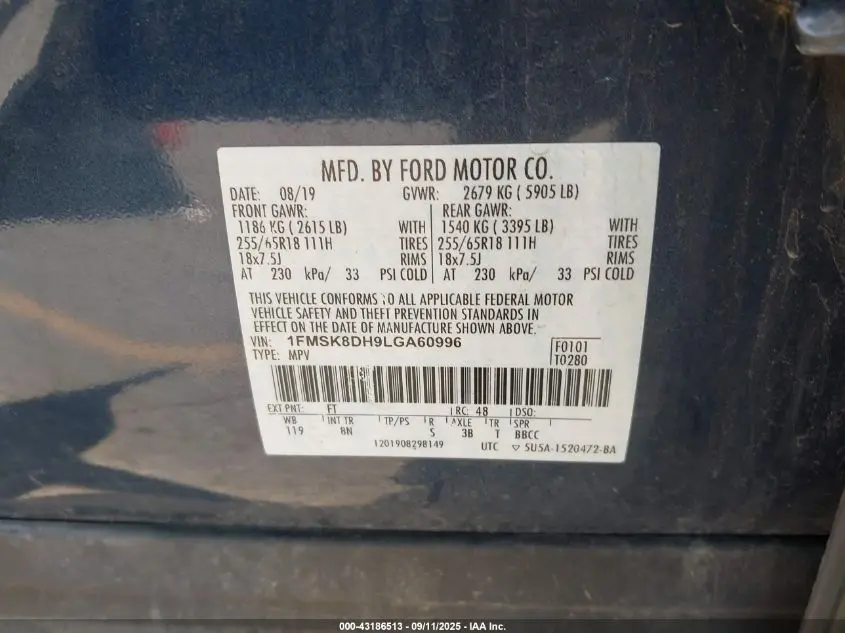 2020 FORD EXPLORER XLT