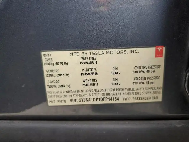2013 TESLA MODEL S   