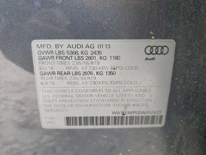 2013 AUDI Q5 PREMIUM PLUS  