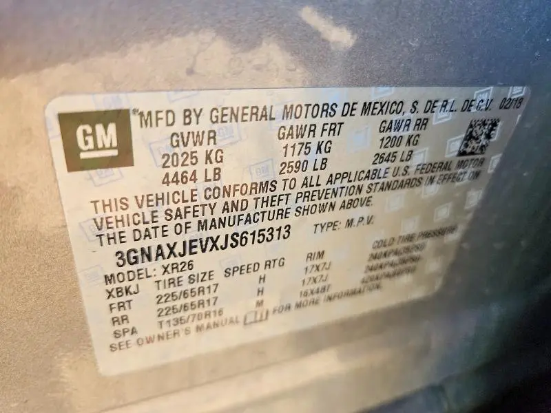 2018 CHEVROLET EQUINOX LT  