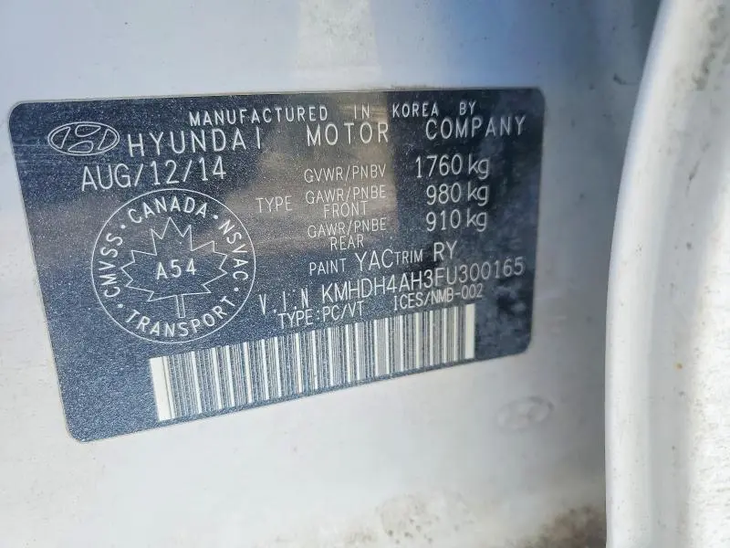 2015 HYUNDAI ELANTRA   