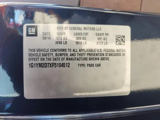 2015 CHEVROLET CORVETTE STINGRAY Z51 3LT  