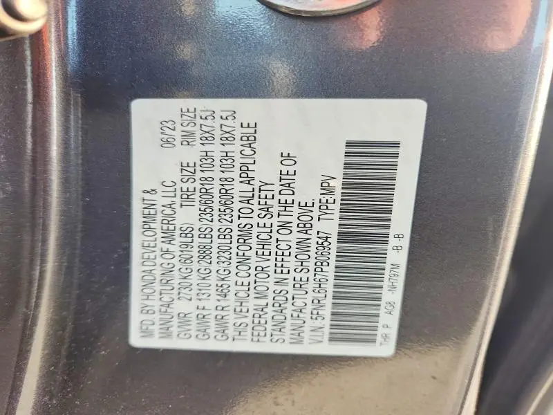 2023 HONDA ODYSSEY EXL  
