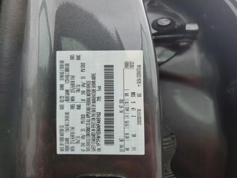 2022 FORD F150 SUPERCREW  