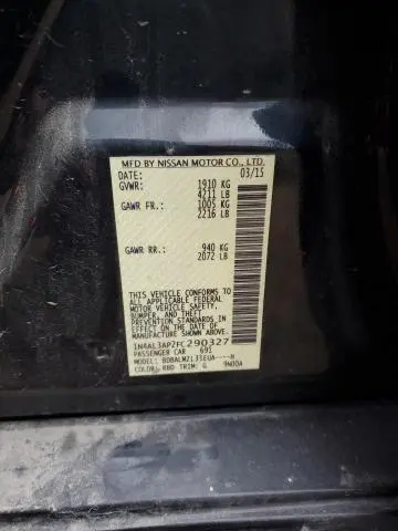 2015 NISSAN ALTIMA 2.5  
