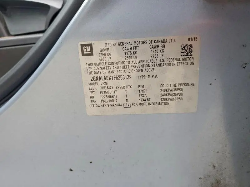 2015 CHEVROLET EQUINOX LS  