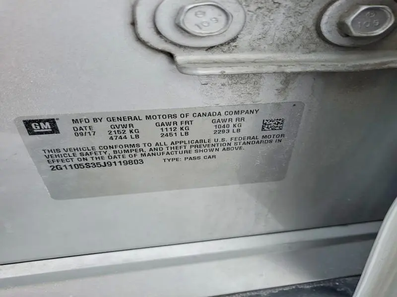 2018 CHEVROLET IMPALA LT  