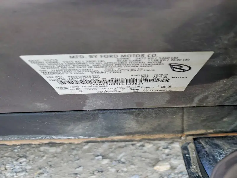 2014 FORD TAURUS SEL  