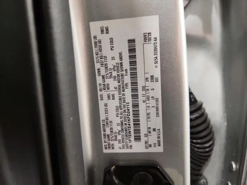 2019 FORD F150 SUPERCREW  
