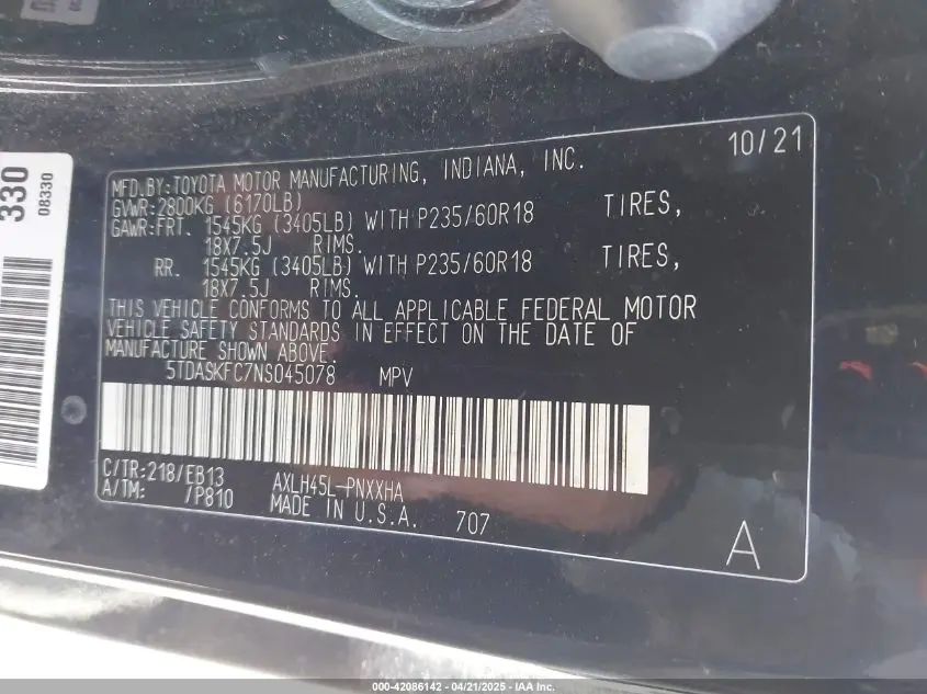 2022 TOYOTA SIENNA XLE WOODLAND EDITION