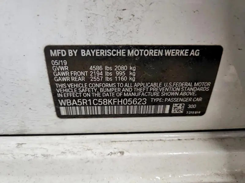 2019 BMW 330I   