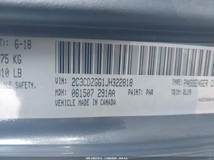 2018 DODGE CHALLENGER GT AWD