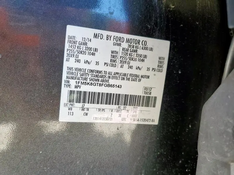 2015 FORD EXPLORER SPORT  