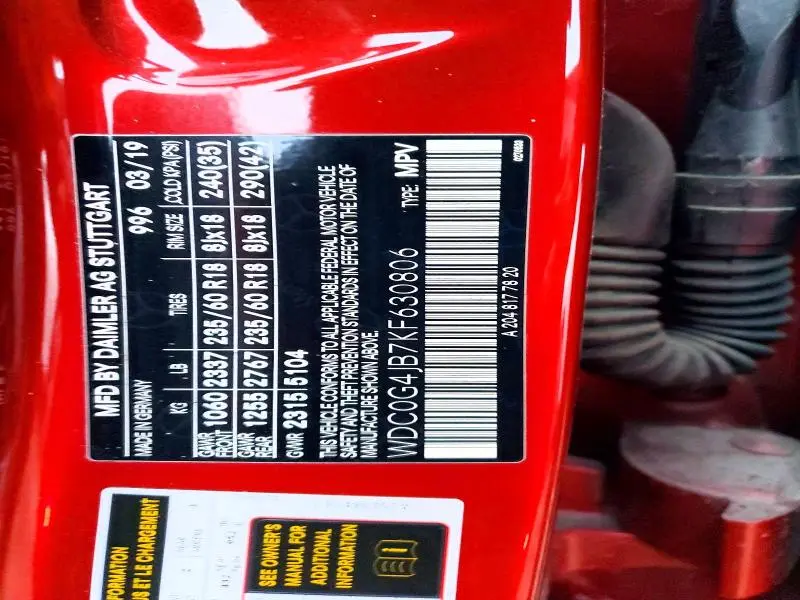 2019 MERCEDES-BENZ GLC 300  