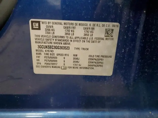2016 CHEVROLET SILVERADO K1500 LTZ