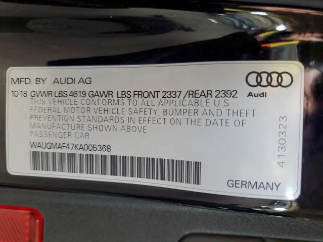 2019 AUDI A4 PREMIUM  