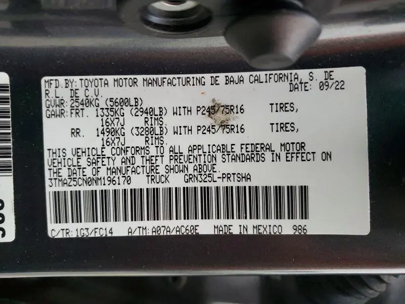 2022 TOYOTA TACOMA DOUBLE CAB  