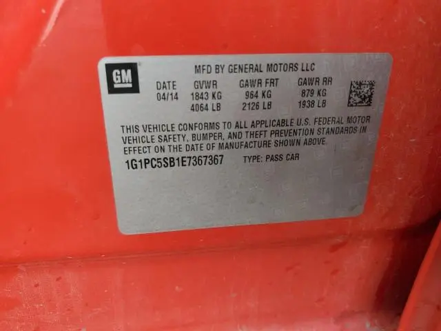 2014 CHEVROLET CRUZE LT  