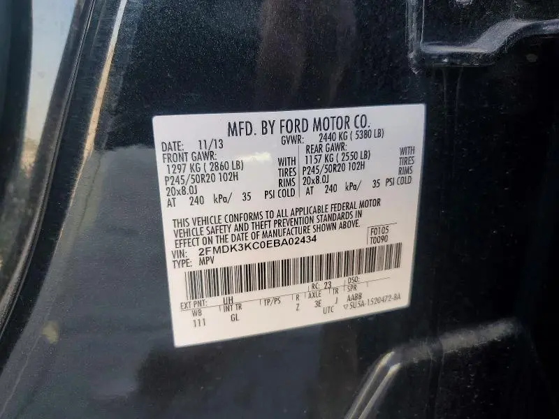 2014 FORD EDGE LIMITED  